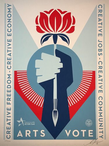Shepard Fairey "VOTE" Artist's Edition Urban Art Contemporary Art Street Print par Shepard Fairey, Édition en vente sur Singulart