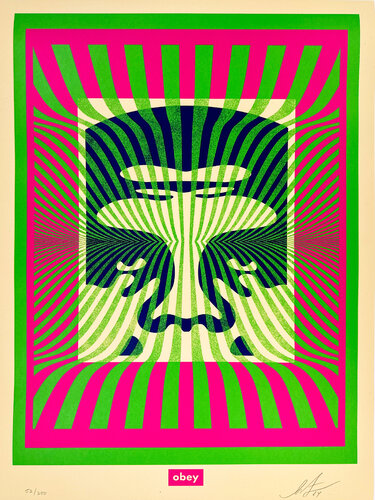 Op-Art Icon (Green) van Shepard Fairey, Afdruk te koop op Singulart