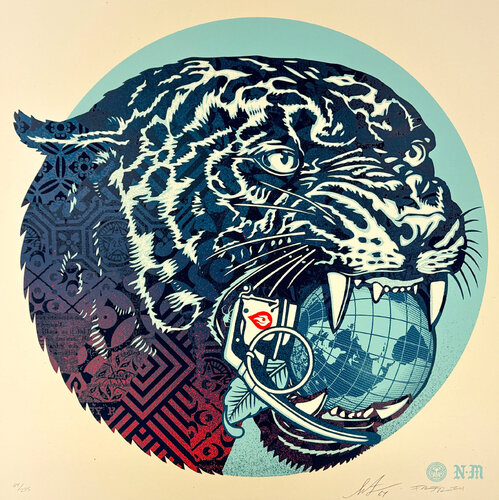 Climate Clash (Cream) van Shepard Fairey, Afdruk te koop op Singulart