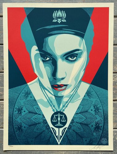 Justice Woman (Red) van Shepard Fairey, Afdruk te koop op Singulart