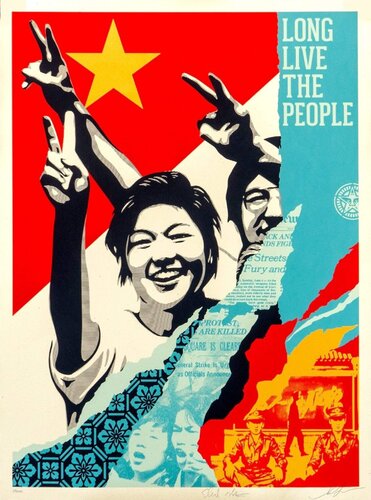 Long Live the People van Shepard Fairey, Afdruk te koop op Singulart