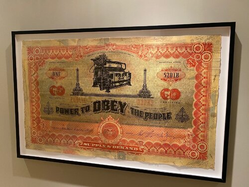 Two Sides of Capitalism - Good van Shepard Fairey, Andere media te koop op Singulart