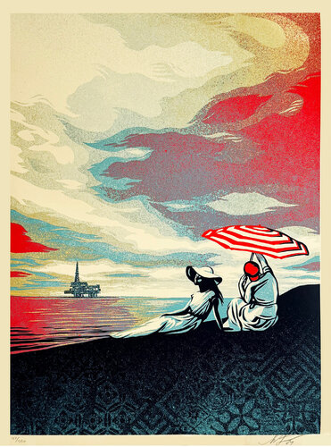 Bliss at the Cliff's Edge' van Shepard Fairey, Afdruk te koop op Singulart