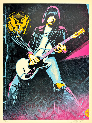 Johnny Ramone Smokin' Strings van Shepard Fairey, Afdruk te koop op Singulart