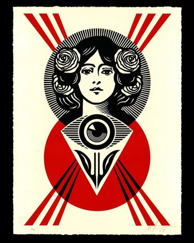 THIRD EYE OPEN LETTERPRESS van Shepard Fairey, Afdruk te koop op Singulart