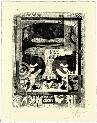 Icon Collage - Letterpress van Shepard Fairey, Afdruk te koop op Singulart