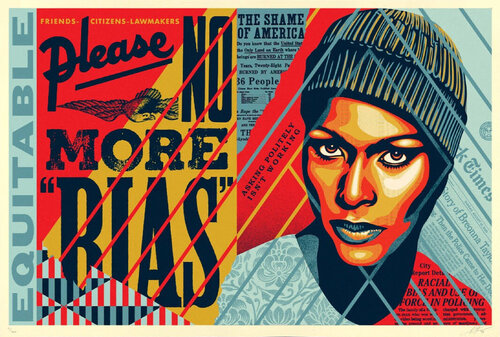 No More Bias van Shepard Fairey, Afdruk te koop op Singulart