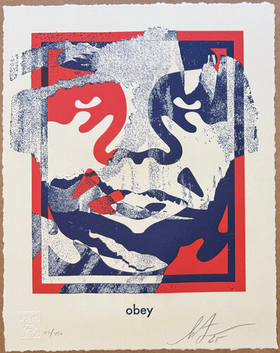 Torn Icon - Letterpress van Shepard Fairey, Afdruk te koop op Singulart