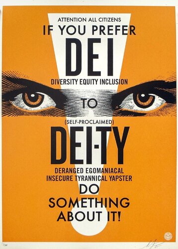 DEI-TY (Orange) by Shepard Fairey, Print for Sale on Singulart