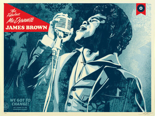 James Brown - We Got To Change van Shepard Fairey, Afdruk te koop op Singulart
