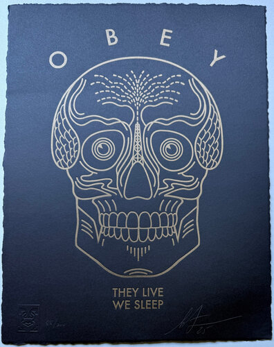 They Live We Sleep (Black) par Shepard Fairey, Édition en vente sur Singulart