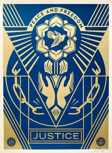 Peace and Freedom  van Shepard Fairey, Afdruk te koop op Singulart