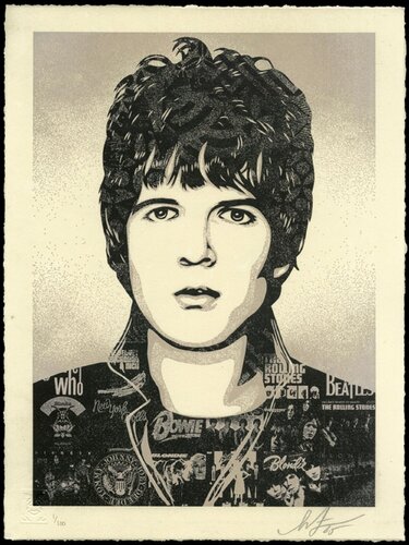 Clem Burke (Rock Legend, Iconic, Blondie Drummer, Sonic DNA) by Shepard Fairey, Print for Sale on Singulart