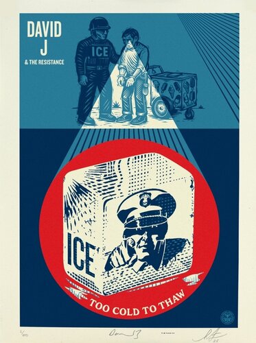 ICE Too Cold to Thaw de Shepard Fairey, Impresión a la venta en Singulart