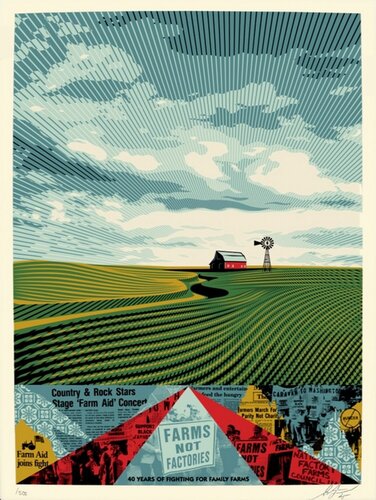 Farms N O T Factories by Shepard Fairey, Print for Sale on Singulart