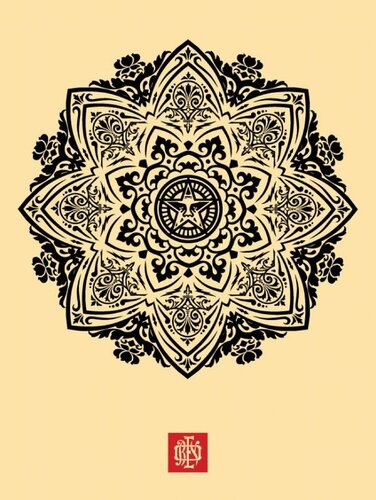 Mandala Ornament 1 Cream von Shepard Fairey, Druck kaufen auf Singulart