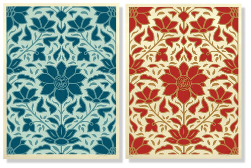Obey Deco Floral Pattern (SET) von Shepard Fairey, Druck kaufen auf Singulart