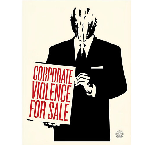 Corporate Violence for Sale di Shepard Fairey, Stampa in vendita su Singulart