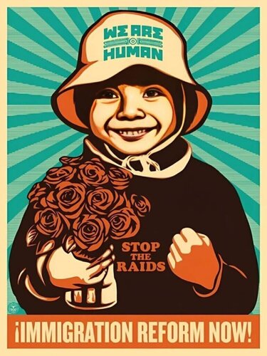 Immigration Reform Girl van Shepard Fairey, Afdruk te koop op Singulart
