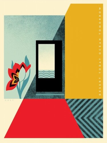 Desert Today Ocean Tomorrow di Shepard Fairey, Stampa in vendita su Singulart