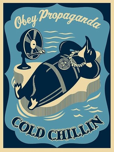 Cold Chillin (Blue) de Shepard Fairey, Impresión a la venta en Singulart