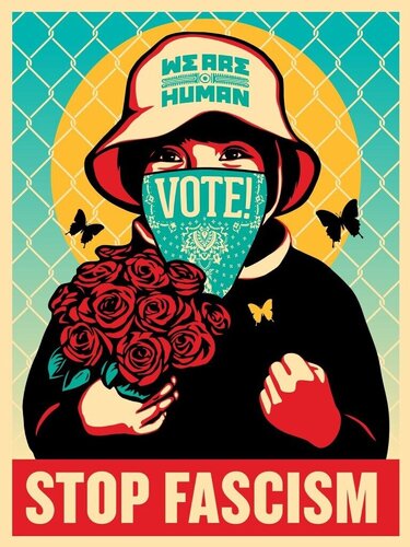 Stop Fascism par Shepard Fairey, Édition en vente sur Singulart