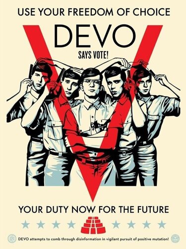 DEVO Vote ! par Shepard Fairey, Édition en vente sur Singulart