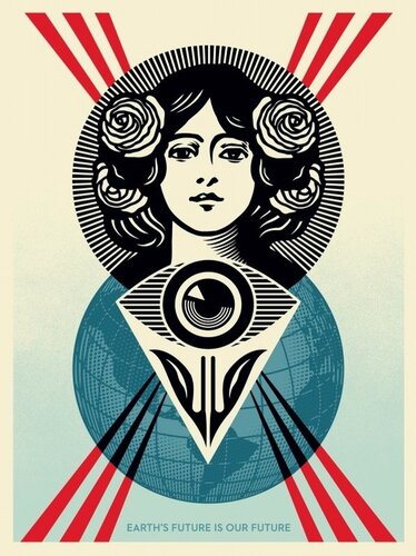 Earth’s Future is Our Future par Shepard Fairey, Édition en vente sur Singulart