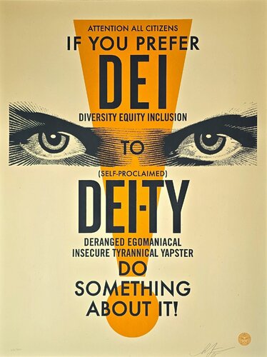 DEI-TY (Cream) par Shepard Fairey, Édition en vente sur Singulart