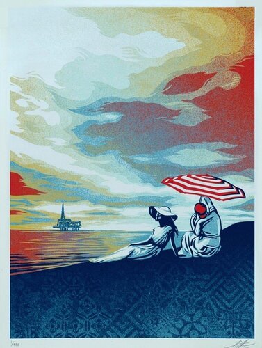 Bliss at the Cliff’s Edge par Shepard Fairey, Édition en vente sur Singulart