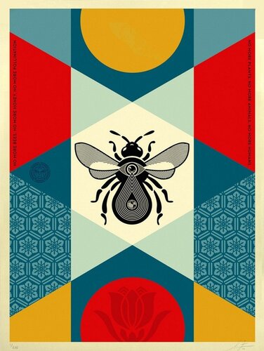 Bee Geometric 2 by Shepard Fairey, Print for Sale on Singulart
