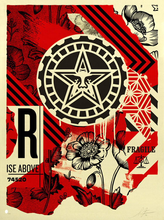 Gears of Justice (Star Gear, Empowerment, Industrious, Leveling the playing field) Shepard Fairey