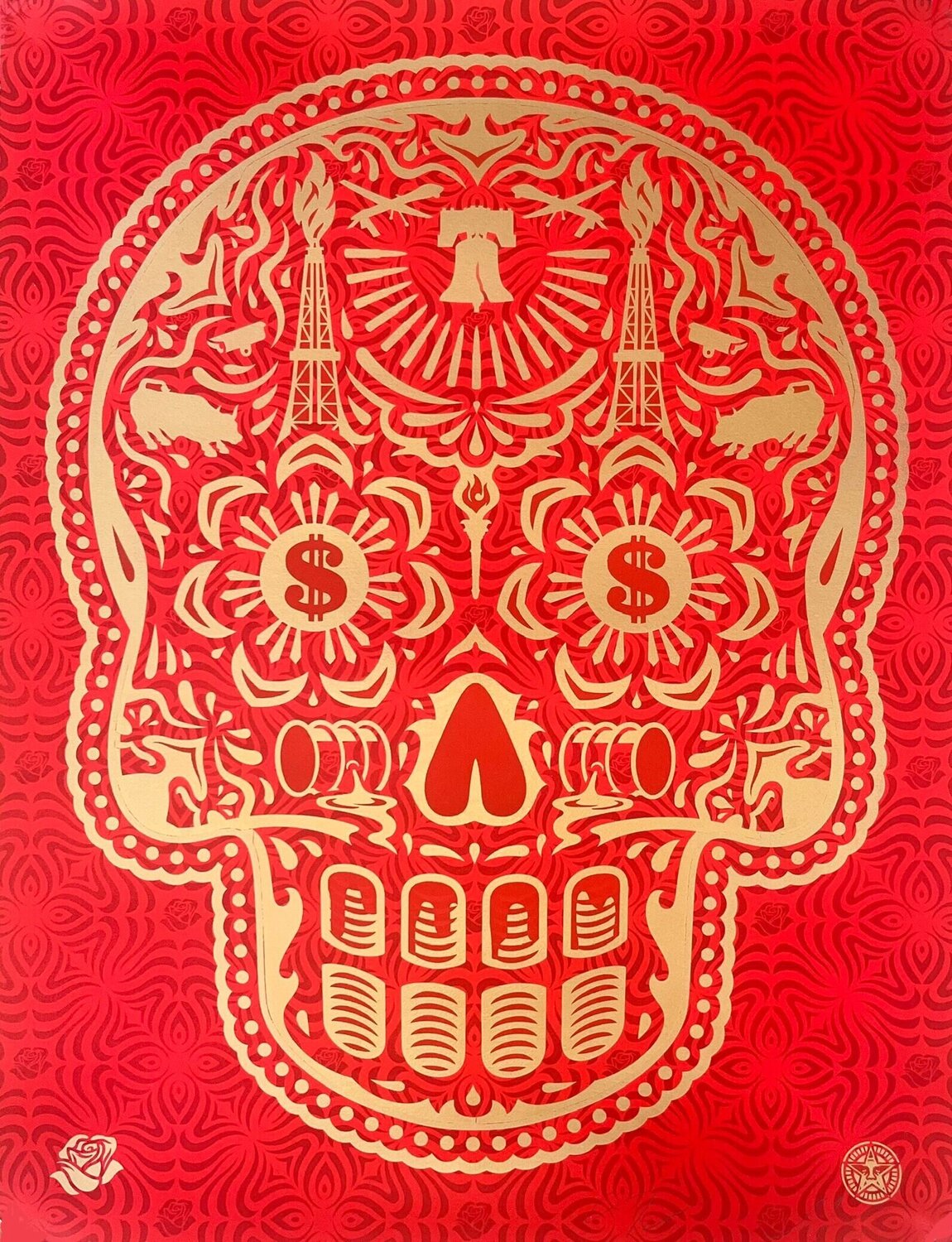 Day of the dead skull HPM Shepard Fairey Andere Medien zu verkaufen