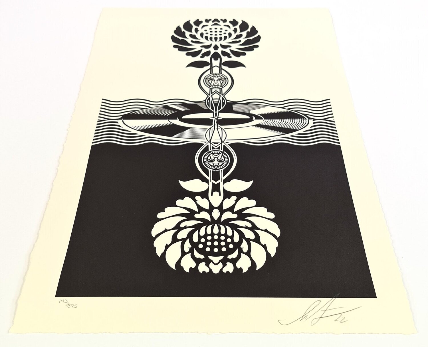 Post-Punk Flower (black) Shepard Fairey