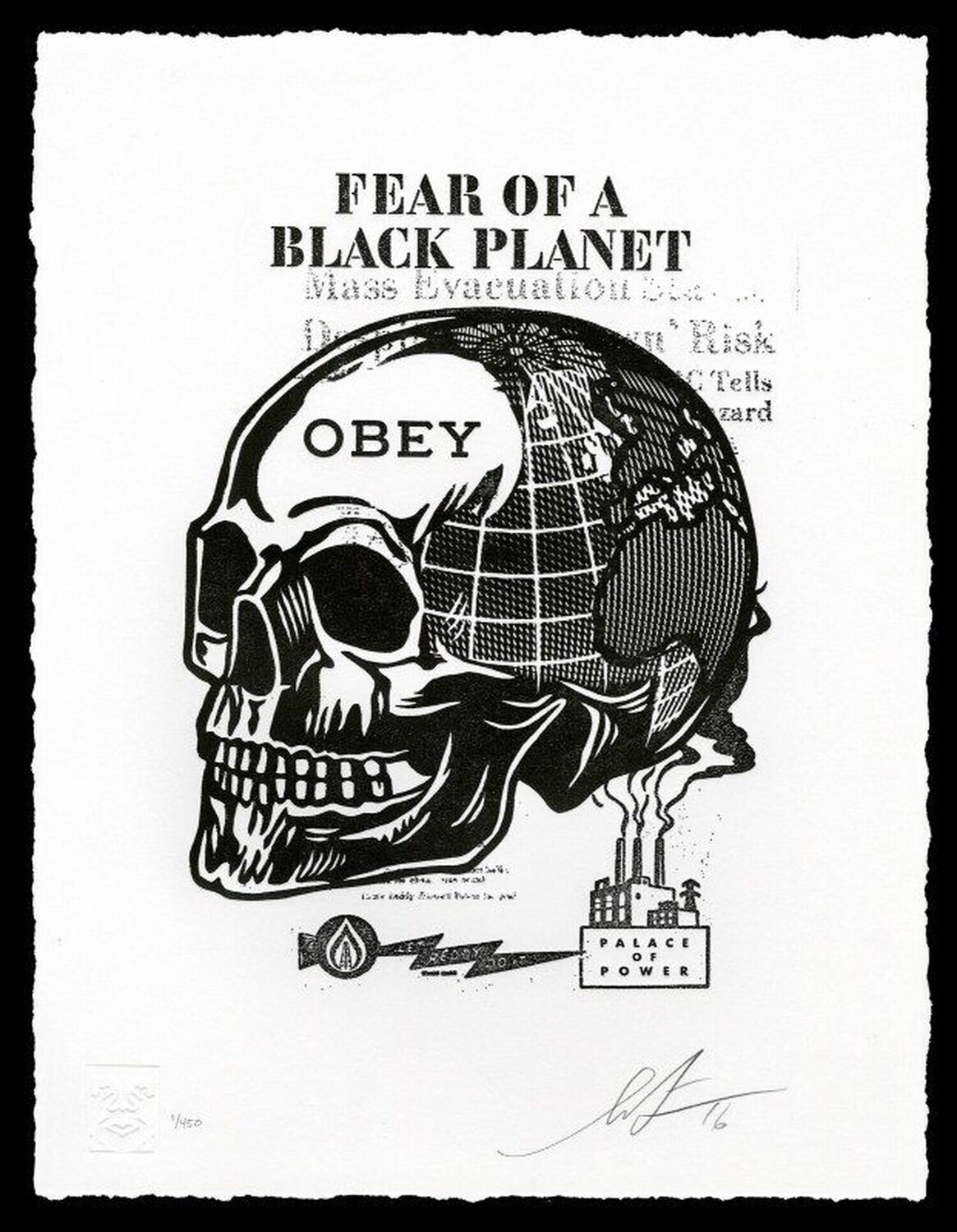 Skull of a Black Planet Shepard Fairey Druck zu verkaufen