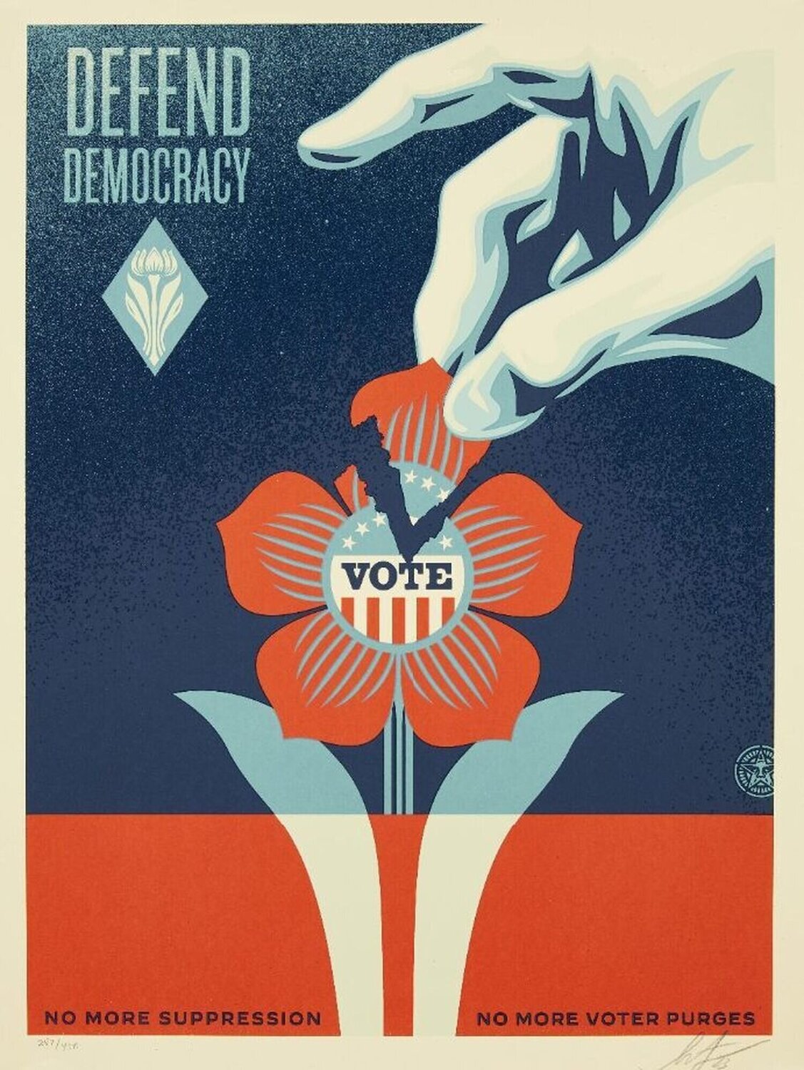 Defend Democracy Shepard Fairey