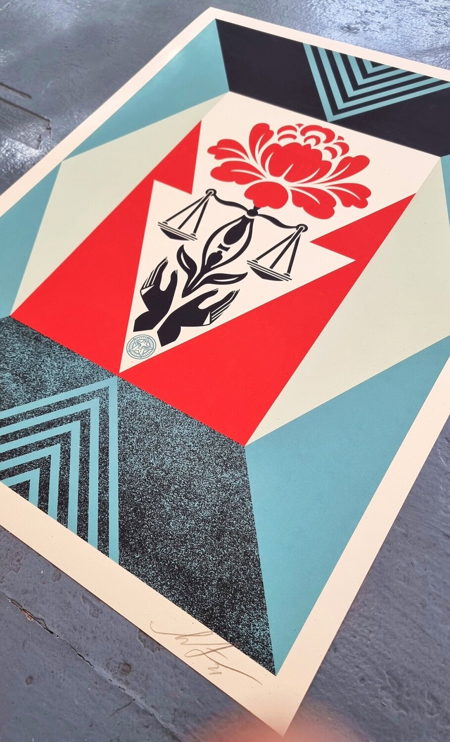 Cultivate Justice (Red) Shepard Fairey