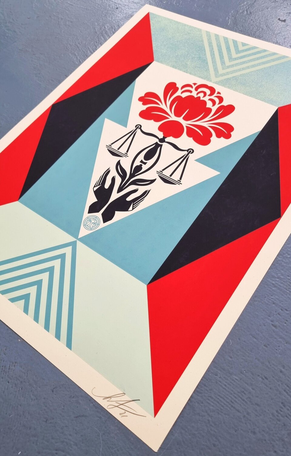 Cultivate Justice (Blue) Shepard Fairey