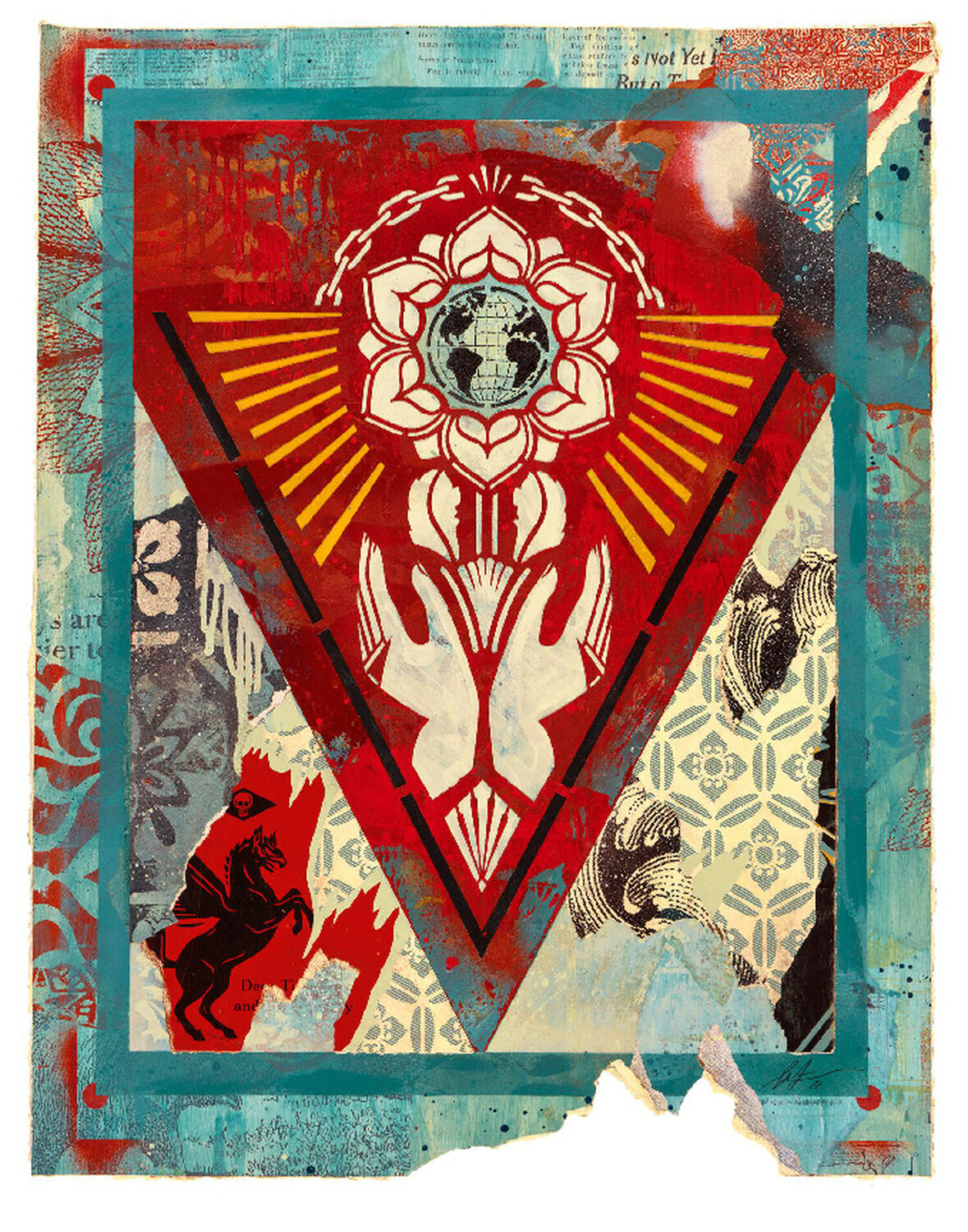 Respect and Justice Study (Red/Blue) Shepard Fairey