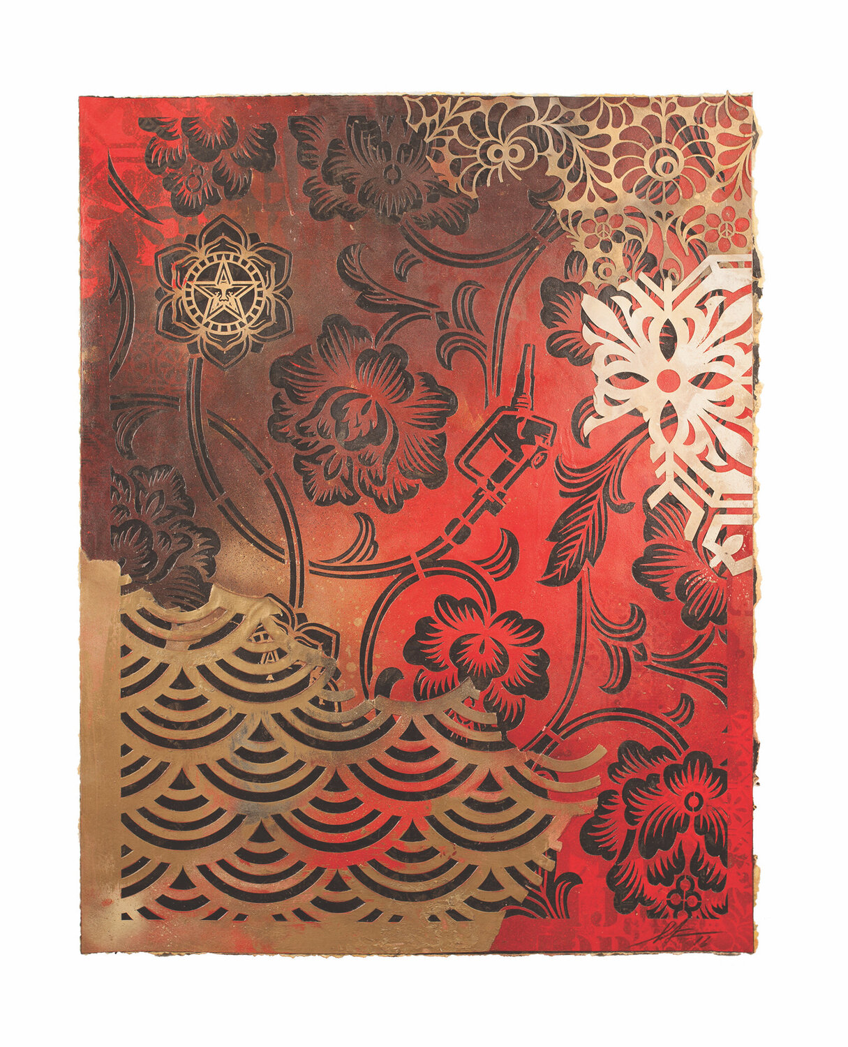 Gas Floral Pattern Shepard Fairey