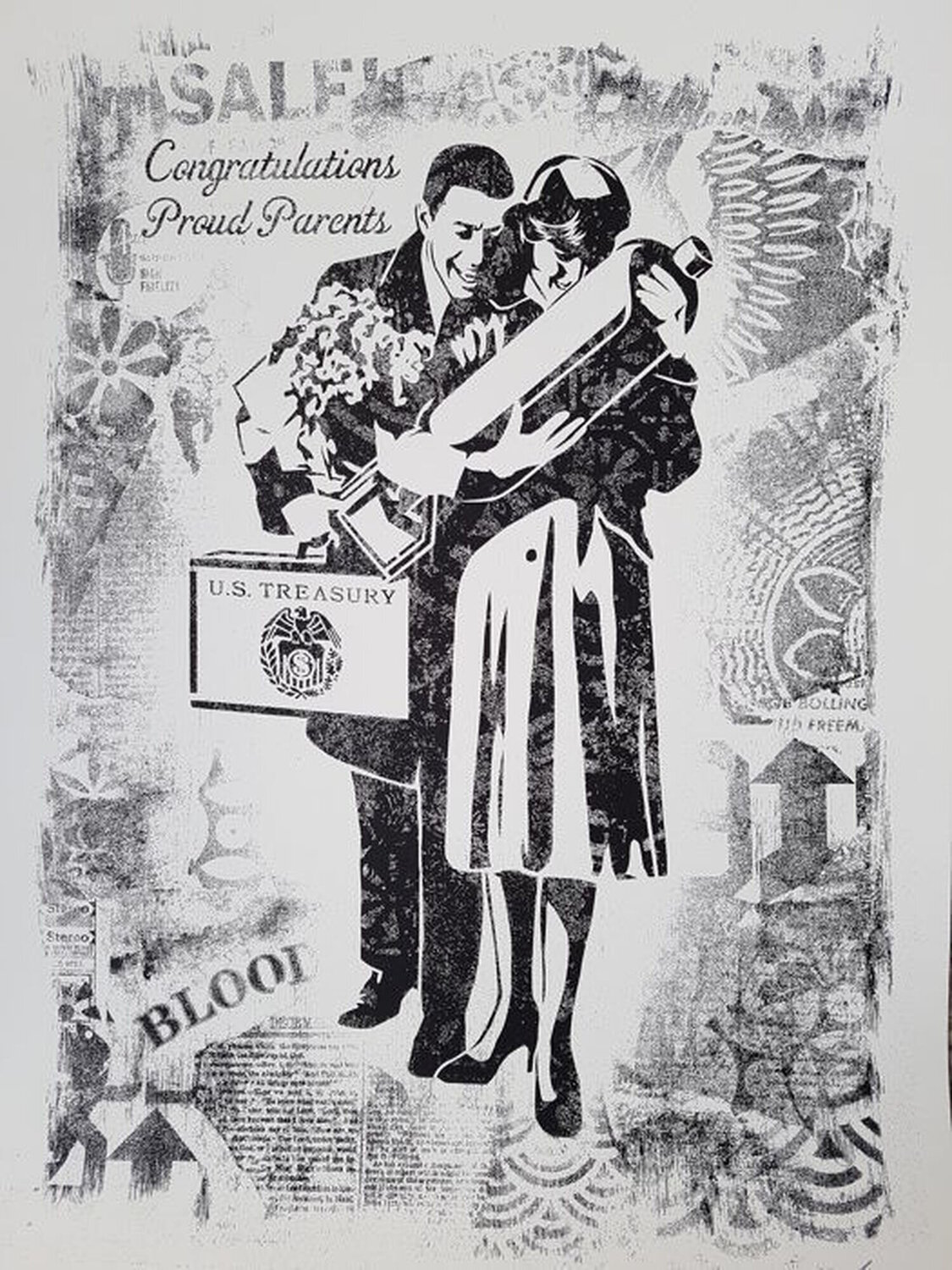 Proud Parents(Stencil Series ) Shepard Fairey
