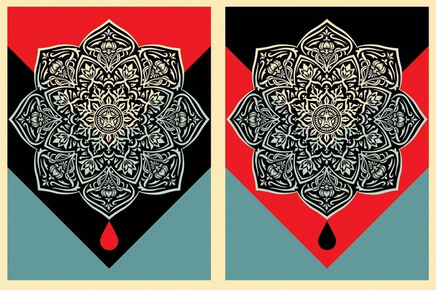 blood & oil mandala set Shepard Fairey