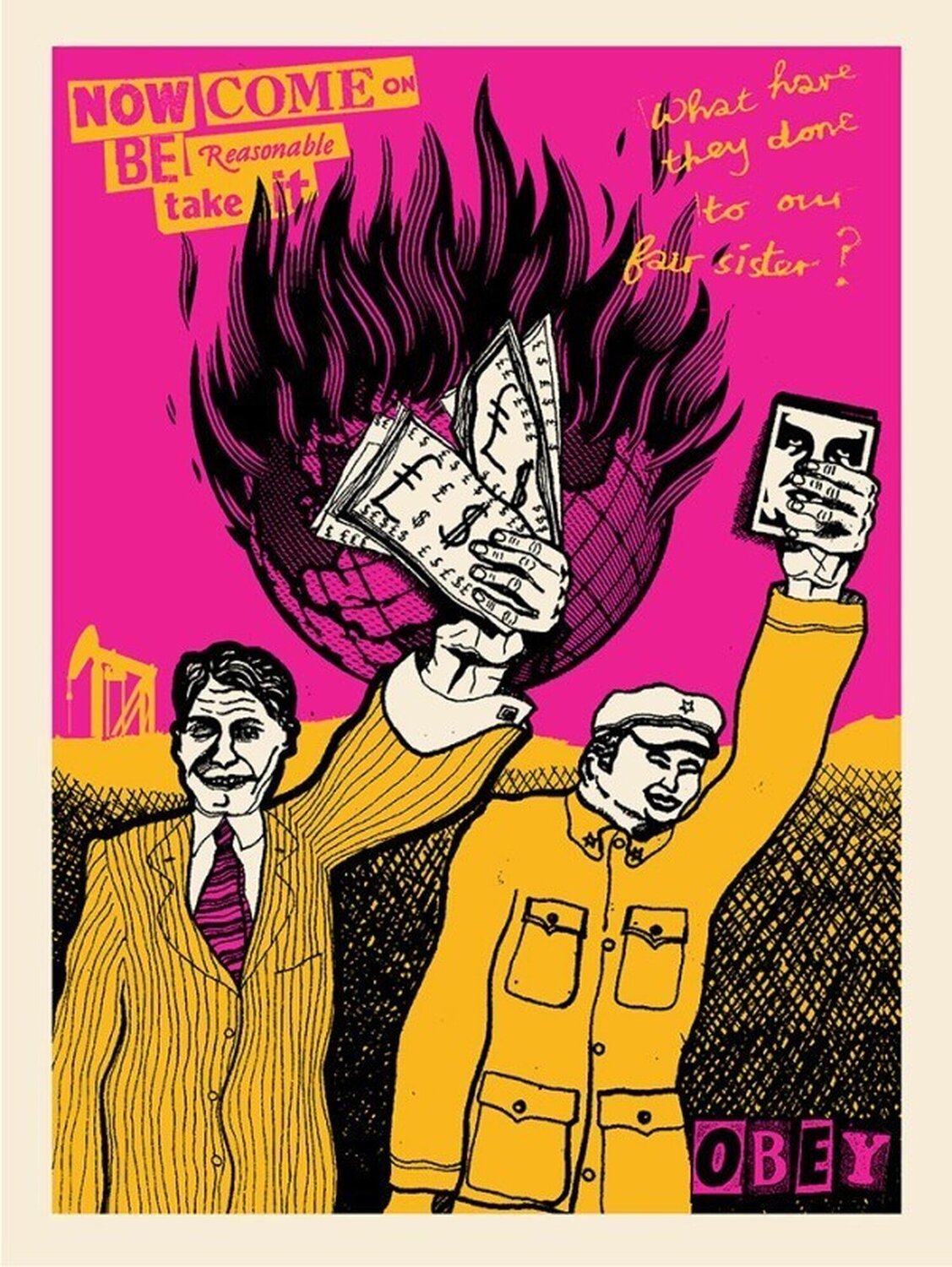Be Reasonable, Shepard Fairey x Jamie Reid Shepard Fairey Druck zu verkaufen
