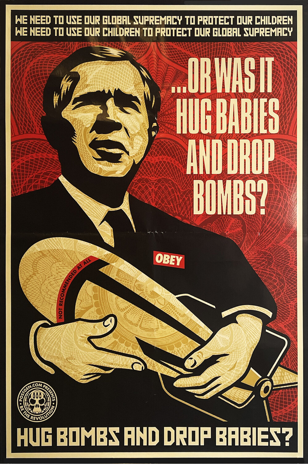 Hug Bombs' (poster) Shepard Fairey