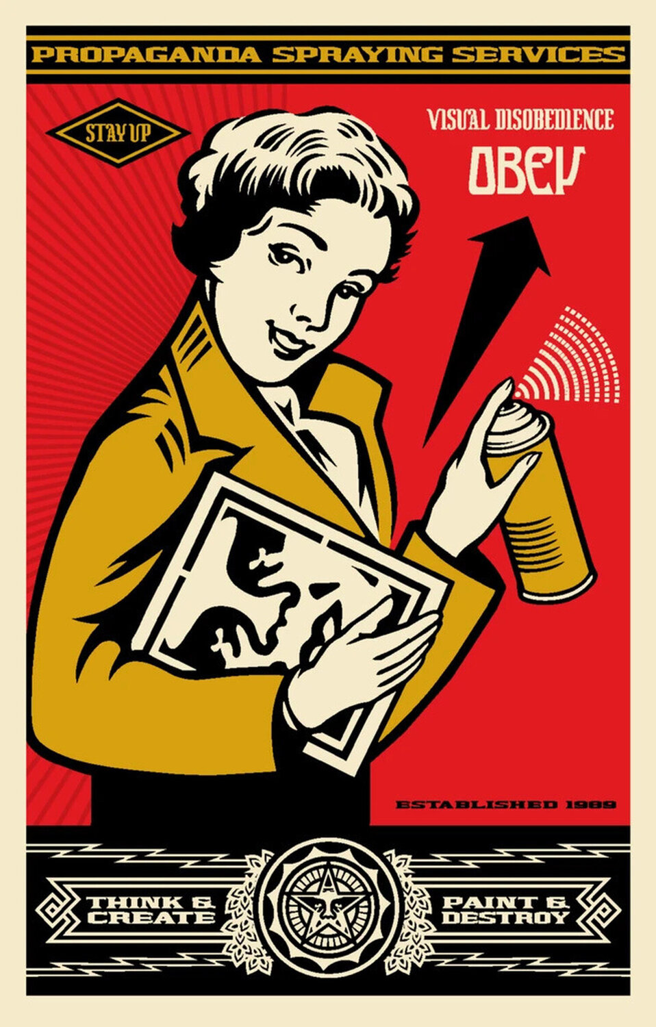 Obey Stay Up Girl Shepard Fairey Druck zu verkaufen