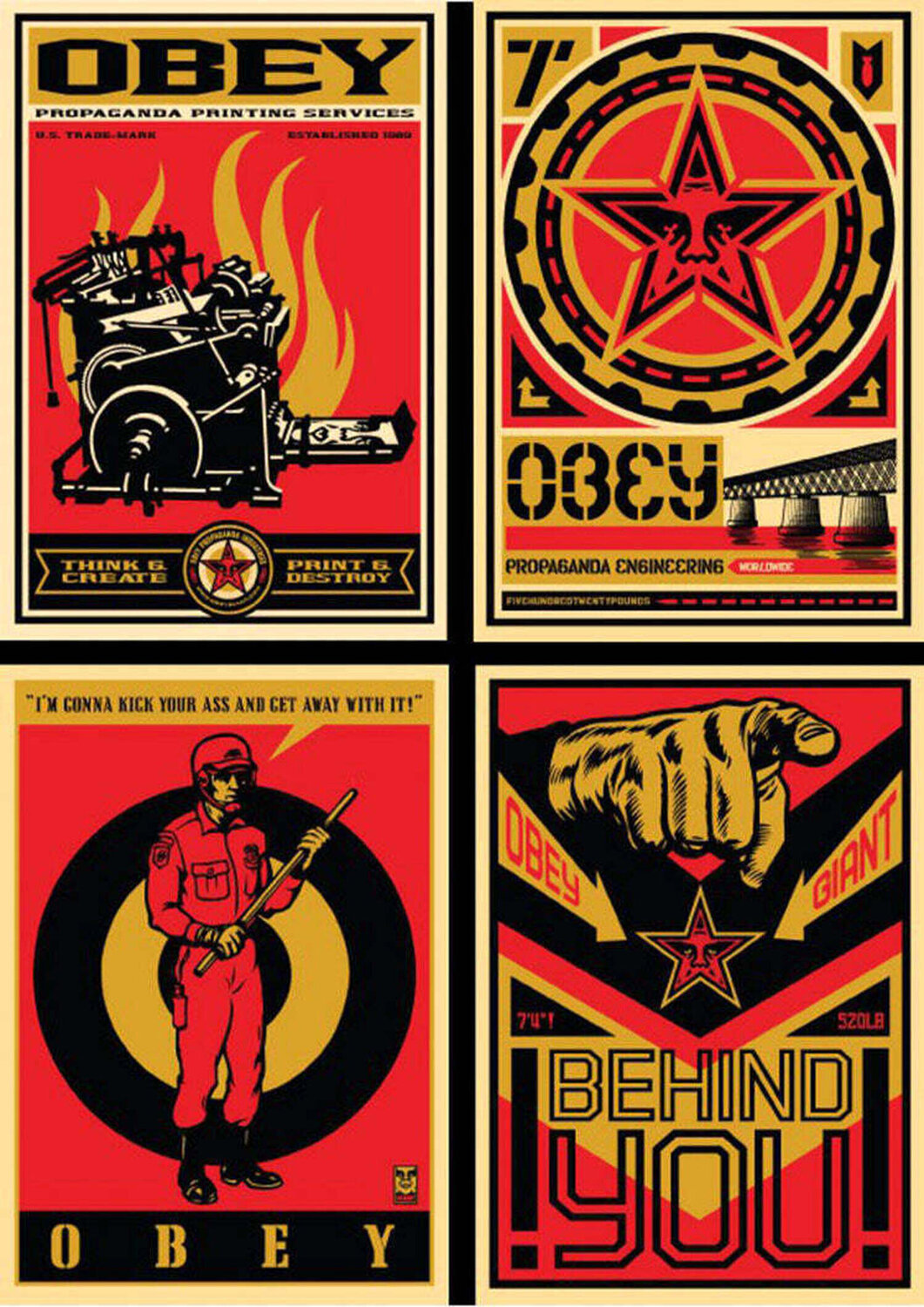 20 Year Retro Series (Set of 4 large format prints) Shepard Fairey Druck zu verkaufen
