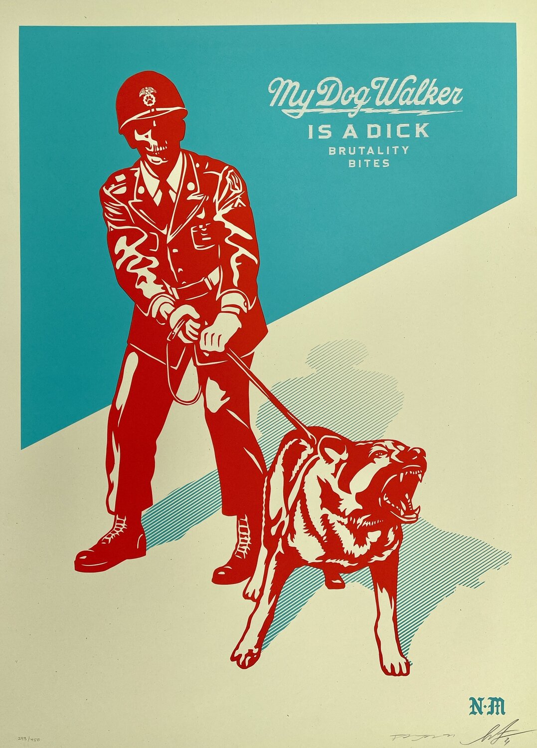 Sadistic Dog Walker (Blue) Shepard Fairey