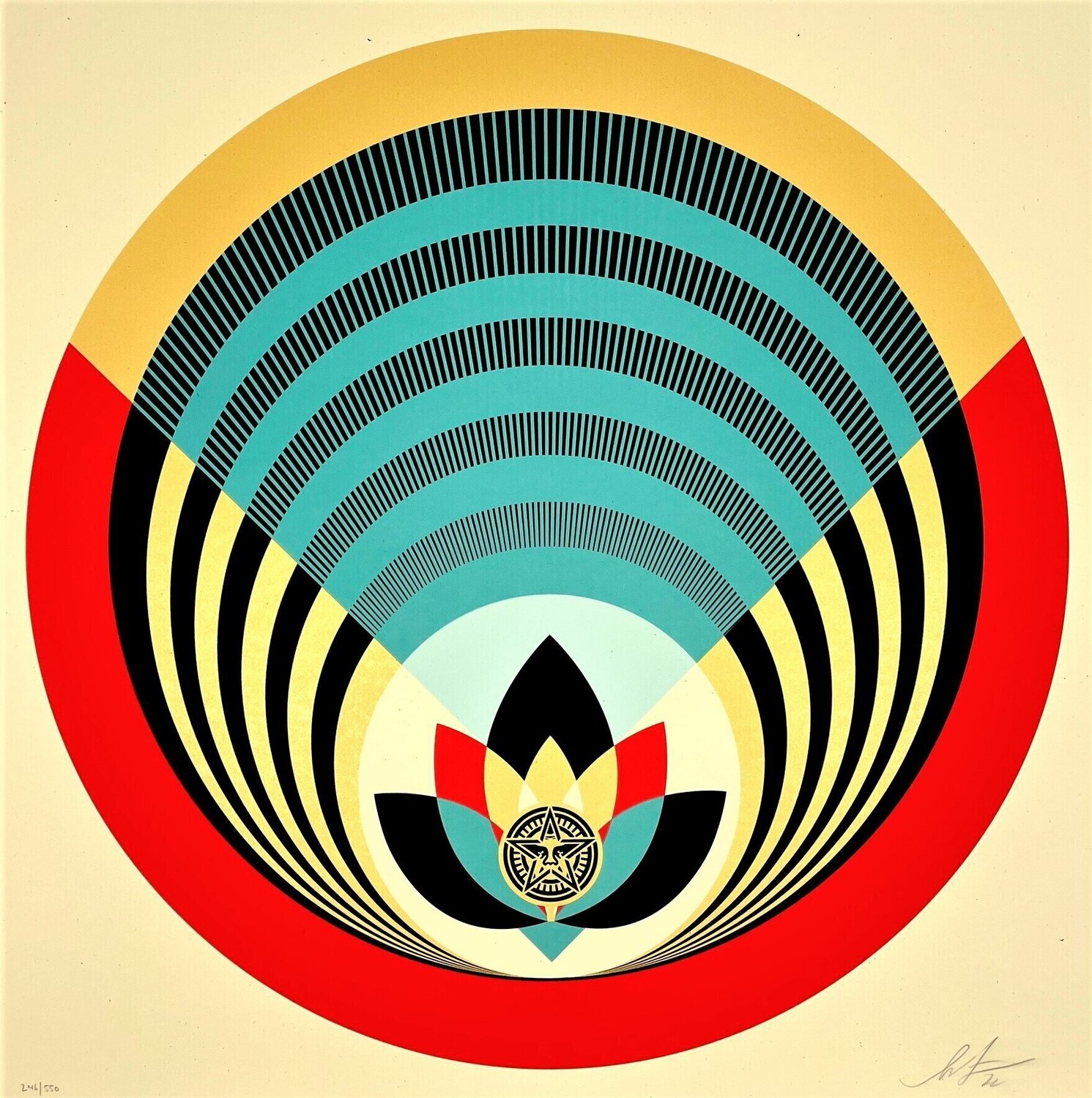 Obey Radiant Lotus (Round) Shepard Fairey