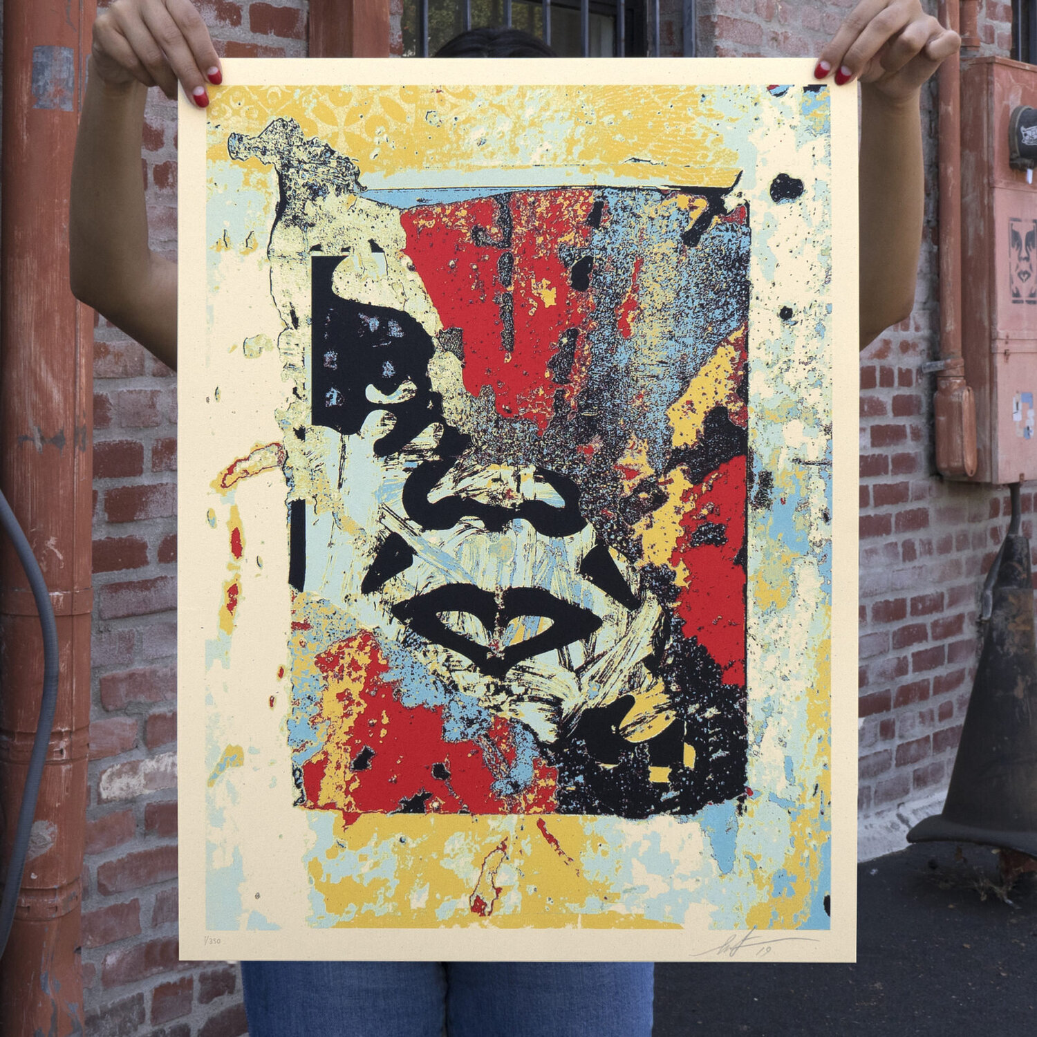 Enhanced Disintegration (Red) Shepard Fairey
