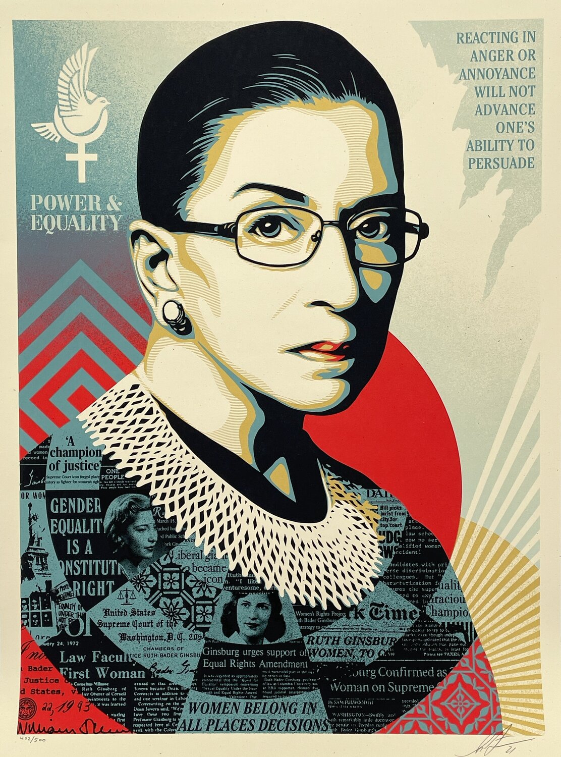 Champion of Justice (RBG) Shepard Fairey Druck zu verkaufen